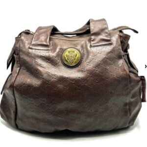 GUCCI Hysteria Brown Guccissima Leather Tote Bag